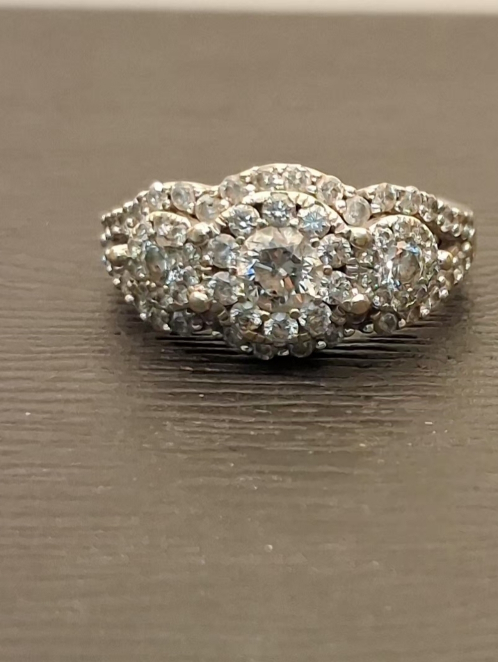 Diamond Anniversary Ring 14kt White Gold 1.46 TCW Size 7 $2900 OBO